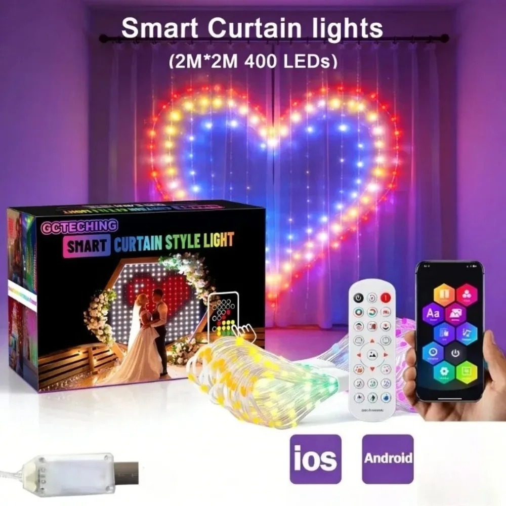 Smart Garden Usa - Outdoor LED Pixel Vorhanglichter Bluetooth APP