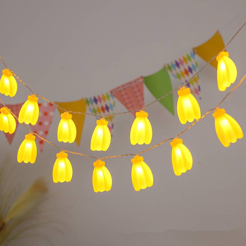 Smart Garden Indoor - 10/20/40 LEDs Bananen-Lichterkette für Zimmer, gelbe