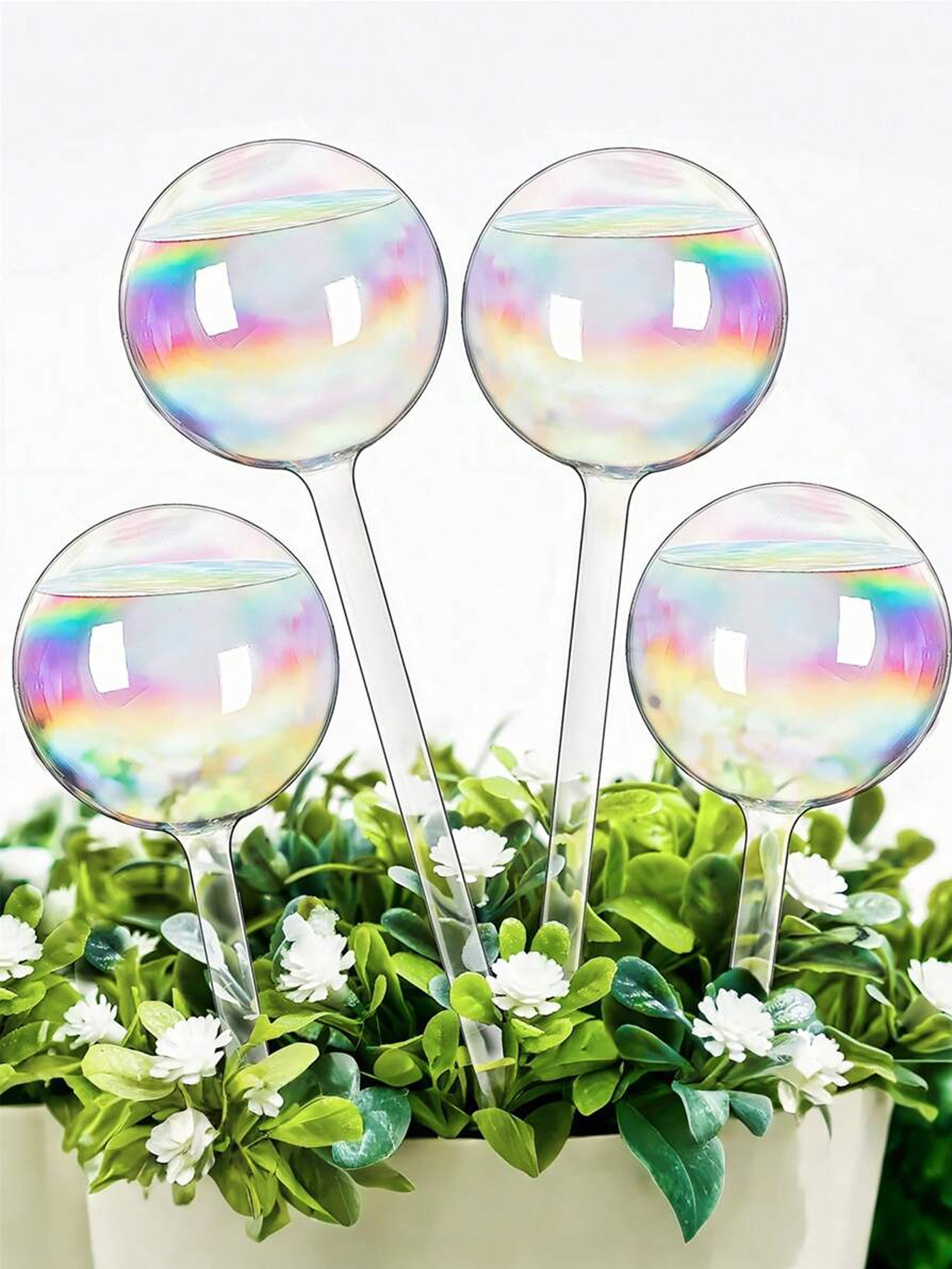 Smart Garden Sprinkler System - 1/2/4 Stück Regenbogen-Farbverlauf Automatischer Bewässerungssprinkler, Laser-verbesserter