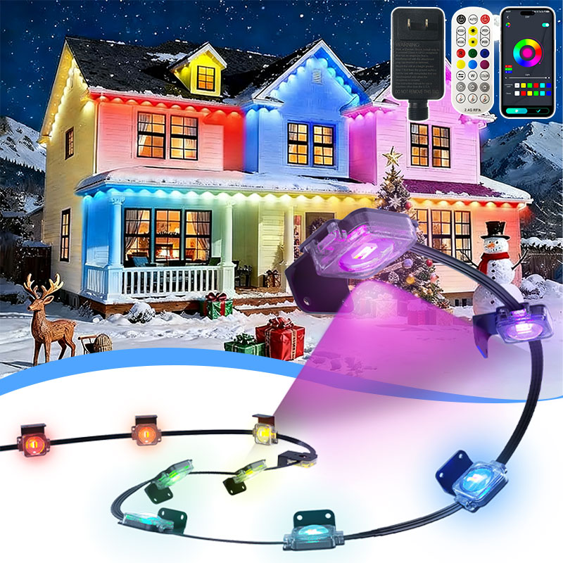 Smart Garden Led Lights - Permanente Outdoor RGBCW Traufenbeleuchtung LED-Lichterketten IP67