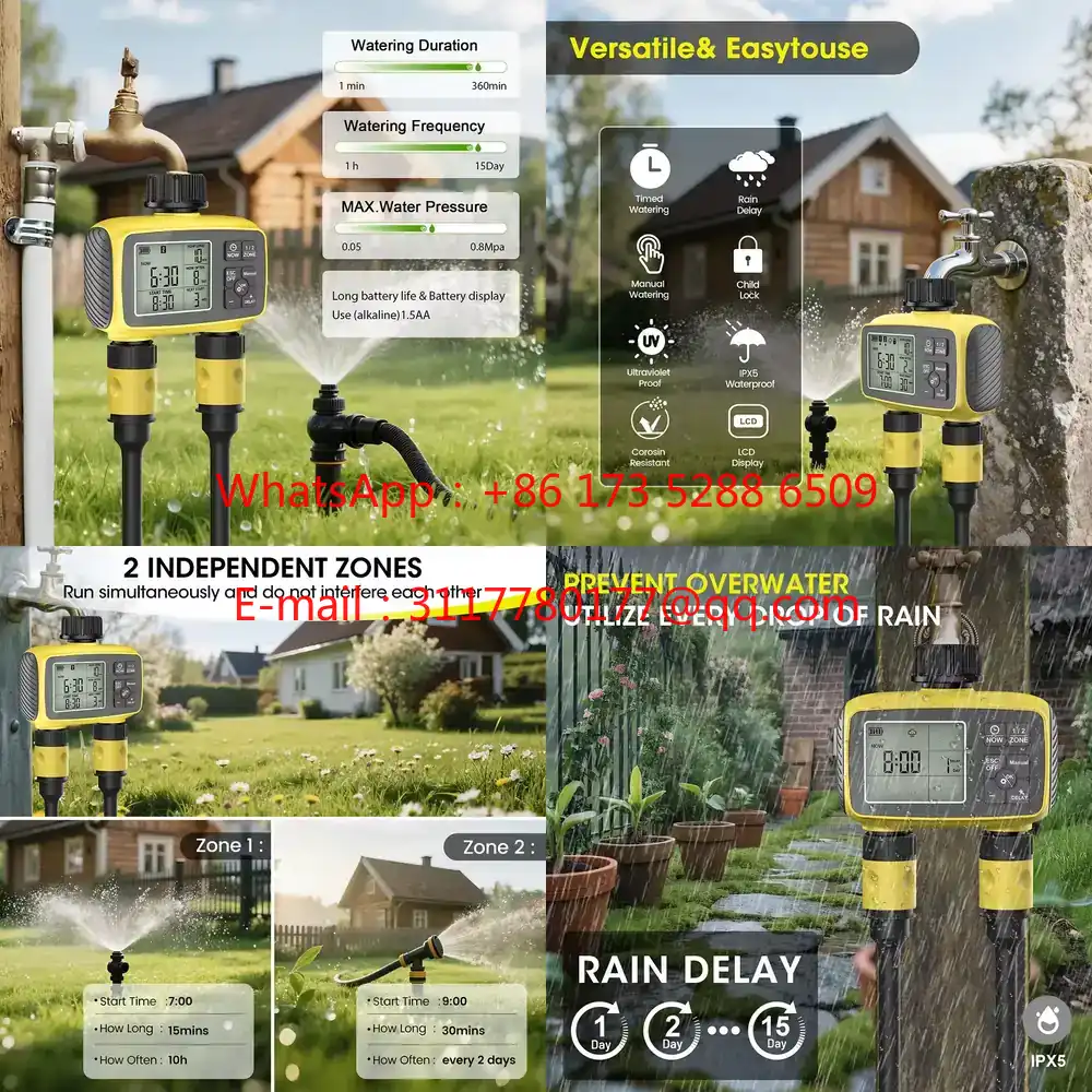 Smart Garden Usa - WAP01 Großbildschirm Gartenbewässerungstimer 2 Ausgänge 2