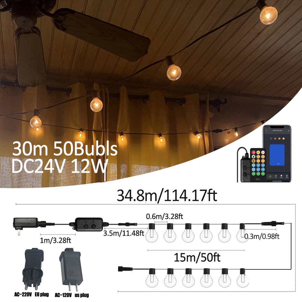 Smart Garden Led Lights - G40 Smart Outdoor DIY LED-Lichterkette mit