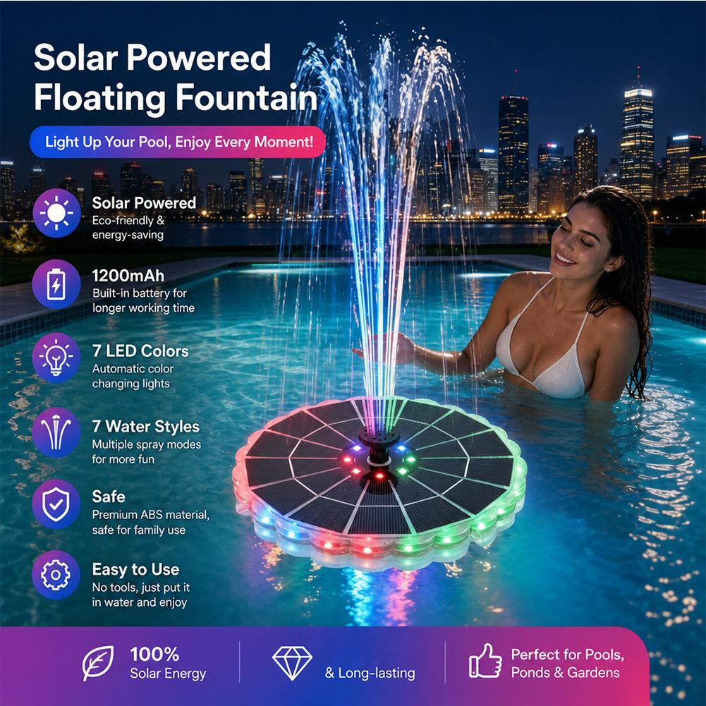 Smart Garden Indoor - 3,5W Solar-Springbrunnenpumpen-Set für den Außenbereich mit