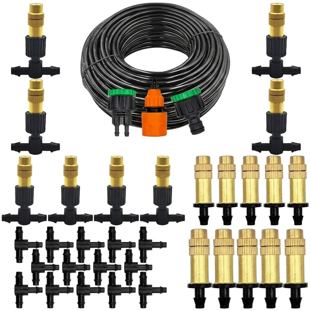 Smart Garden Sprinkler System - 4/7mm Schlauch für Gewächshaus-Pflanzentöpfe, Effizienter Wassernebel-Sprüher,