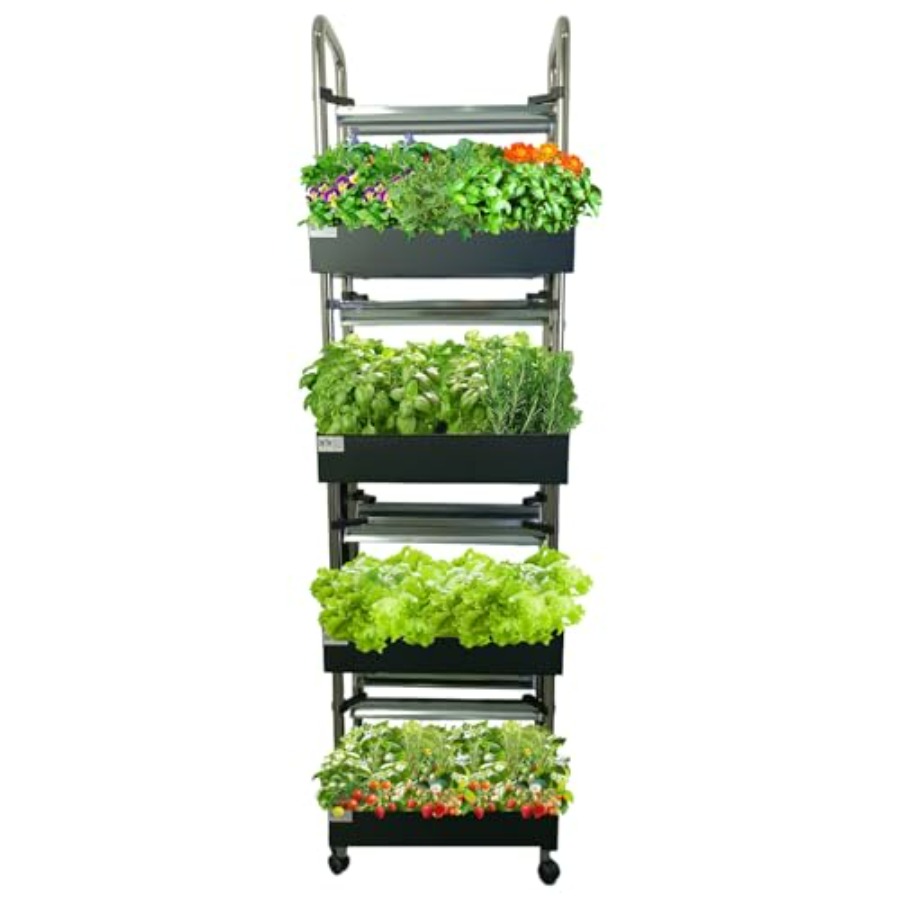 Smart Garden Indoor - Indoor-Hydrokultur-Anbausystem: Vertikaler Garten mit intelligenten Vollspektrum-Lichtern,