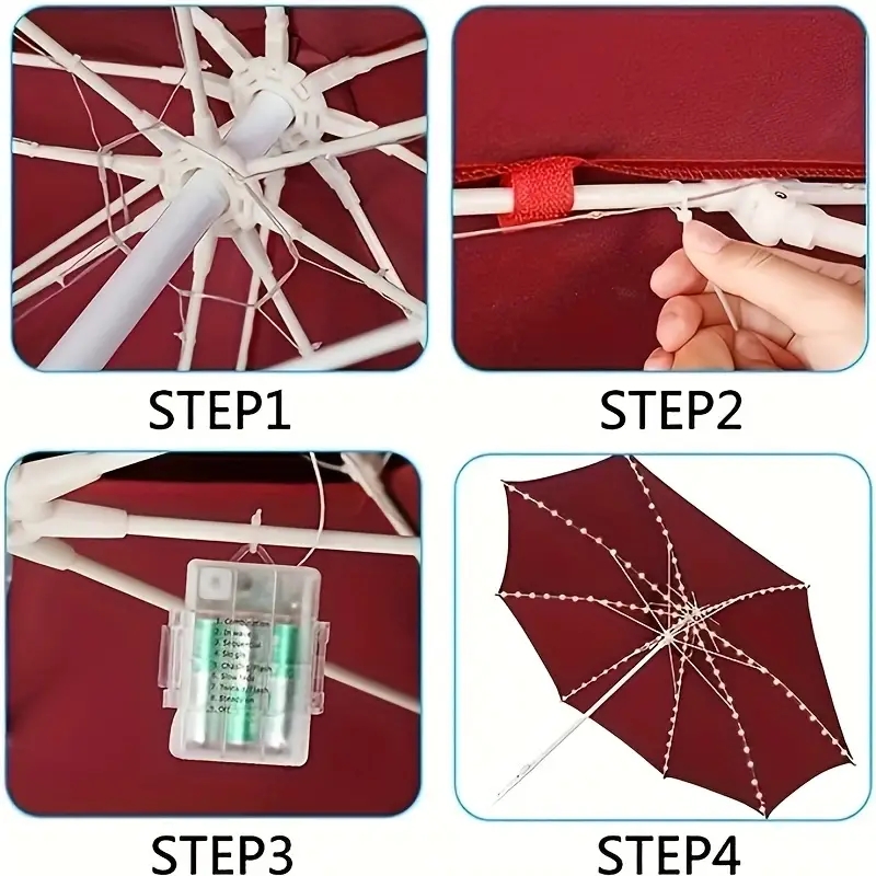 104 LED-Schirmleuchten, Außenb – Smart Garden Umbrella Bewertung und Preis