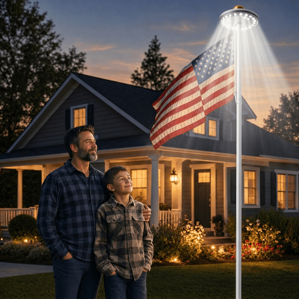 Solar-LED-Fahnenmastleuchte, I – Smart Garden Umbrella Bewertung und Preis