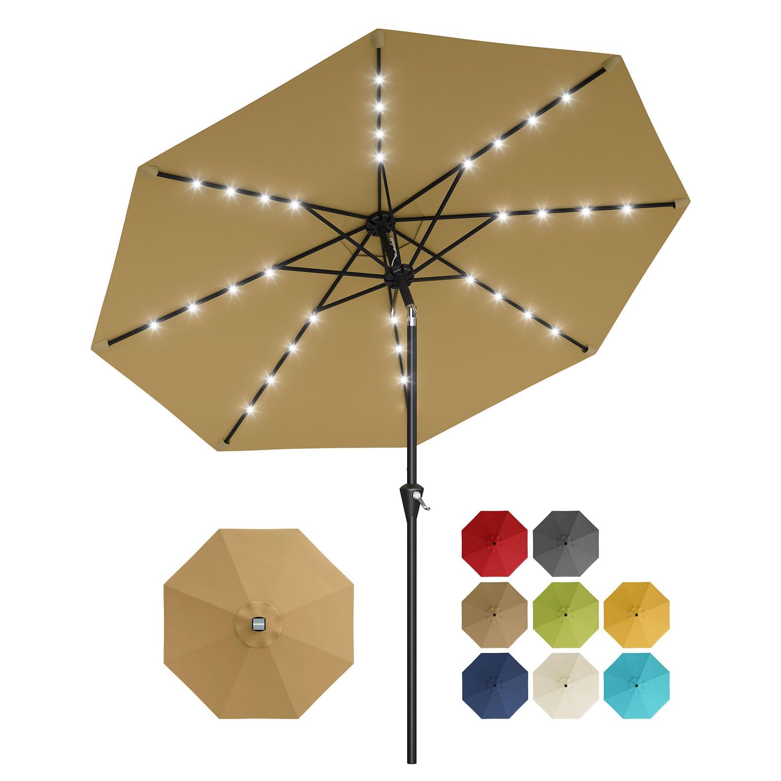 10FT Solarbetriebener Terrasse – Smart Garden Umbrella Bewertung und Preis