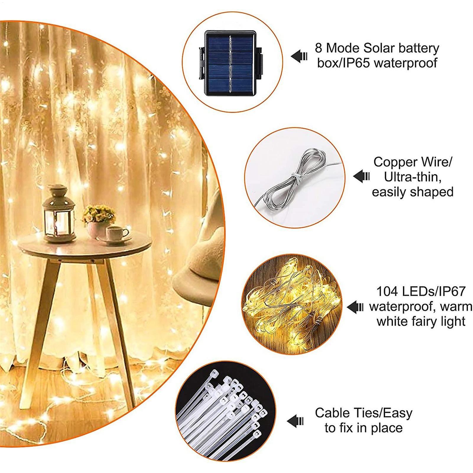 104 LED Solar-Terrassenlampen  – Smart Garden Umbrella Bewertung und Preis