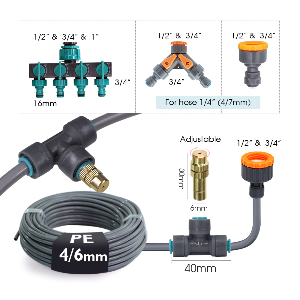 5–30 m, 4/6 mm, grauer Schlauc – Smart Garden Sprinkler System Bewertung und Preis